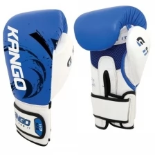 Перчатки боксерские Kango BVK-083 Blue/White Буйволиная кожа 12 унций